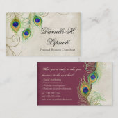 Professionele Visitekaartjes - Peacock Feathers (Voorkant / Achterkant)
