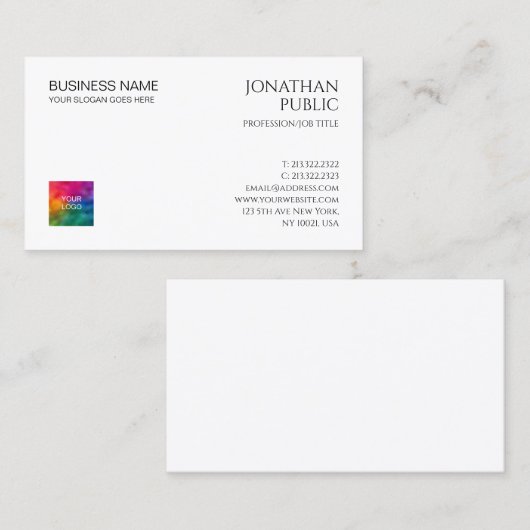 Professionele Visitekaartjes Uw Logo hier van het (Voorkant / Achterkant)