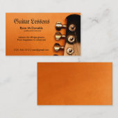 Professionele Visitekaartjes voor gitaarlessen (Voorkant / Achterkant)