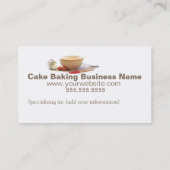 Professionele Visitekaartjes voor het bakken van b (Achterkant)