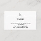 Professionele Visitekaartjes voor informatietechno (Voorkant)