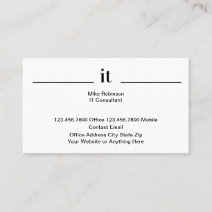 Professionele Visitekaartjes voor informatietechno