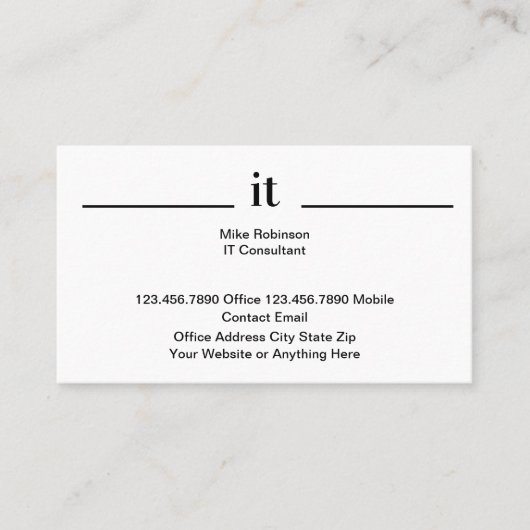 Professionele Visitekaartjes voor informatietechno (Voorkant)