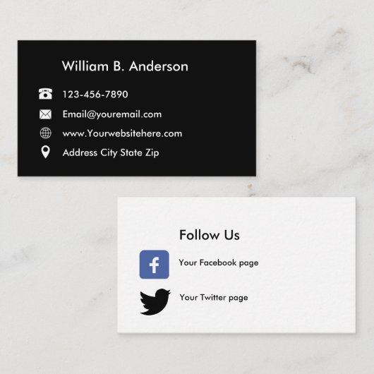 Professionele Visitekaartjes voor netwerken (Voorkant / Achterkant)