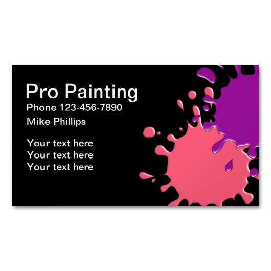 Professionele Visitekaartjes voor schilders Magnetisch Visitekaartje (Voorkant)