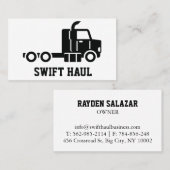 professionele visitekaartjes voor vrachtvervoer (Voorkant / Achterkant)