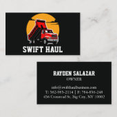 professionele visitekaartjes voor vrachtvervoer (Voorkant / Achterkant)