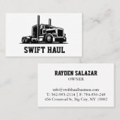 professionele visitekaartjes voor vrachtvervoer (Voorkant / Achterkant)