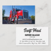 professionele visitekaartjes voor vrachtvervoer (Voorkant / Achterkant)