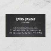 professionele visitekaartjes voor vrachtvervoer (Achterkant)