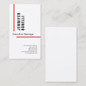 Professionele vlakke minimalistische moderne trend visitekaartje (Voorkant / Achterkant)