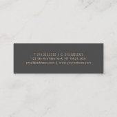 Professionele vlekken, grijs en goud mini visitekaartje (Achterkant)