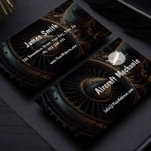 Professionele Vliegtuig Mechanic Services Kaarten Visitekaartje