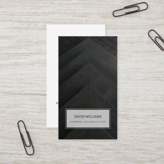 Professionele vloerbedekking en Visitekaartje van  (Voorkant / Achterkant in situ)