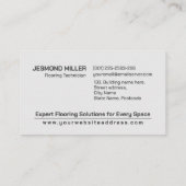 Professionele Vloeren Diensten - Vloerinstallatie Visitekaartje (Achterkant)