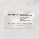 Professionele Vloeren Diensten - Vloerinstallatie Visitekaartje (Achterkant)