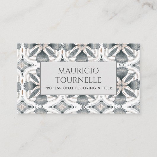 Professionele vloertegels visitekaartje (Voorkant)