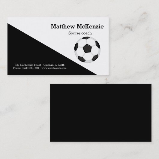 Professionele Voetbal coach Visitekaartje (Voorkant / Achterkant)