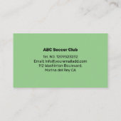 Professionele Voetbal coach Visitekaartje (Achterkant)