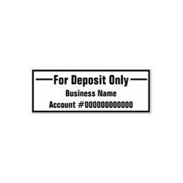 Professionele voor storting slechts bedrijfsnaam  zelfinktende stempel