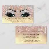 Professionele vormgeving Artiest Green Eyelash Blu Visitekaartje (Voorkant / Achterkant)