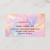 Professionele vormgeving Artiest Nails Lash Hologr Visitekaartje (Achterkant)