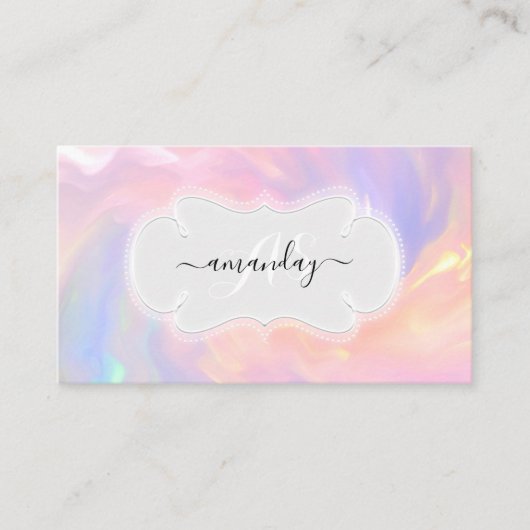 Professionele vormgeving Artiest Nails Lash Hologr Visitekaartje (Voorkant)