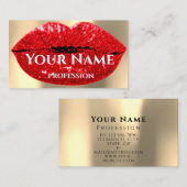 Professionele vormgeving Artiest Red Lips Gold Gli Visitekaartje (Voorkant / Achterkant)