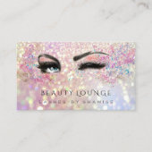 Professionele vormgeving Artist Eyelash Roos Glitt Afsprakenkaartje (Voorkant)