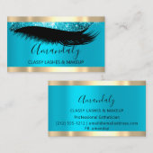 Professionele vormgeving Artist Eyelash Uniek Blau Visitekaartje (Voorkant / Achterkant)