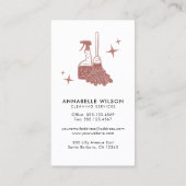 Professionele vormgeving en huisreiniging visitekaartje (Achterkant)