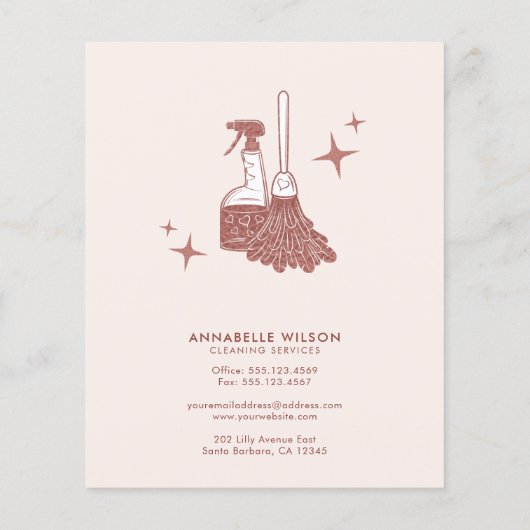 Professionele vormgeving en schoonmaak van het hui flyer (Achterkant)