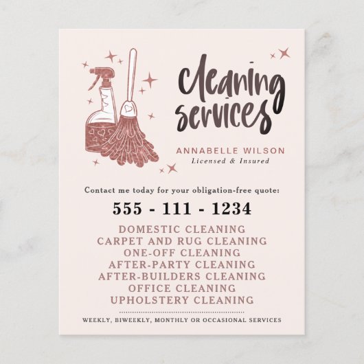 Professionele vormgeving en schoonmaak van het hui flyer