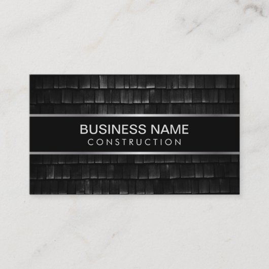 Professionele vormgeving - Zwarte textuur Visitekaartje (Voorkant)