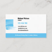 Professionele Vrachtwagen die Levering Vervoeren Visitekaartje (Achterkant)