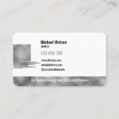 Professionele Vrachtwagen die Levering Vervoeren Visitekaartje (Achterkant)