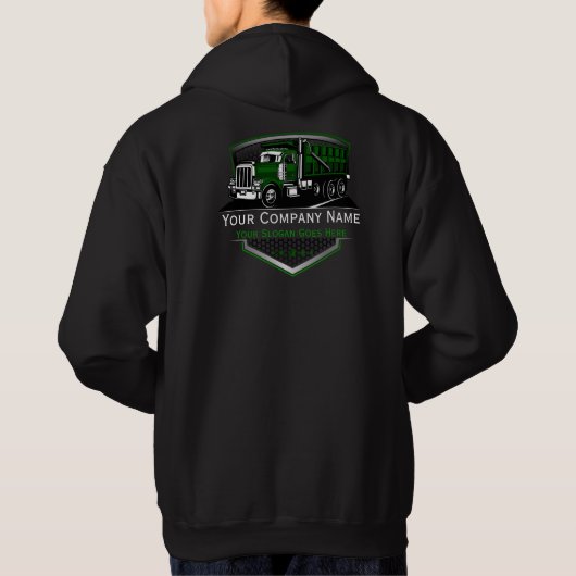 Professionele Vrachtwagen Transport Onderneming Hoodie (Achterkant)