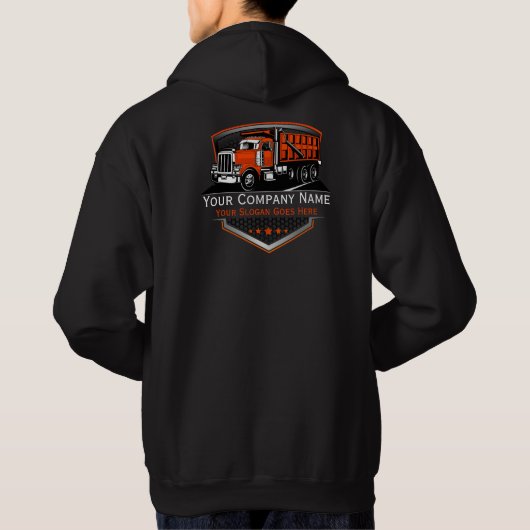 Professionele Vrachtwagen Transport Onderneming  Hoodie (Achterkant)