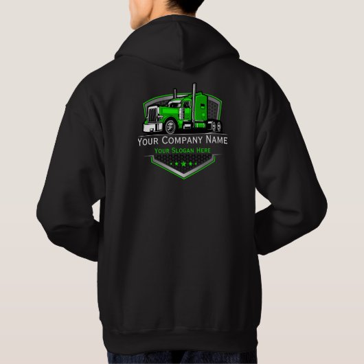 Professionele Vrachtwagen Transport Onderneming Hoodie (Achterkant)