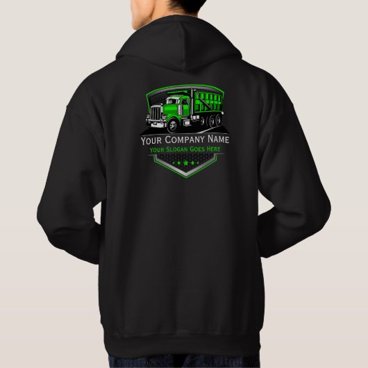 Professionele Vrachtwagen Transport Onderneming Hoodie (Achterkant)