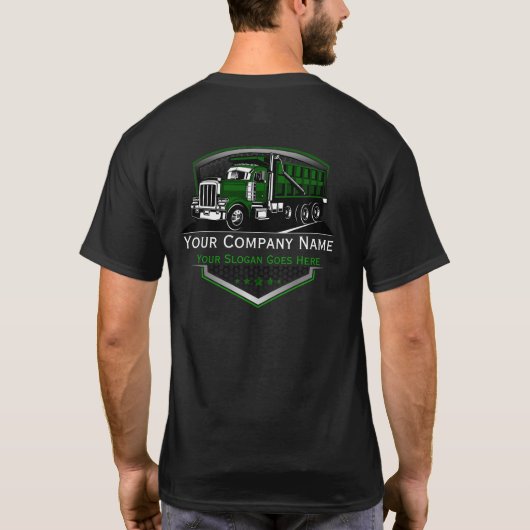 Professionele Vrachtwagen Transport Onderneming T-shirt (Achterkant)