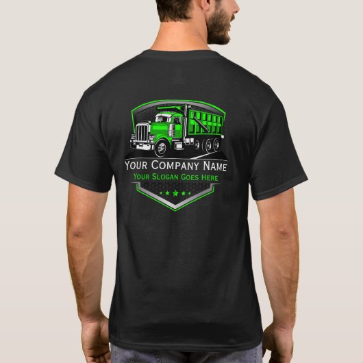 Professionele Vrachtwagen Transport Onderneming T-shirt (Achterkant)