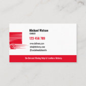 Professionele Vrachtwagen Verhuisbedrijf Visitekaartje (Achterkant)