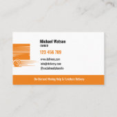 Professionele Vrachtwagen Verplaatsende Leveringsd Visitekaartje (Achterkant)