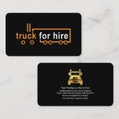 Professionele vrachtwagen voor het verzenden van i visitekaartje (Voorkant / Achterkant)