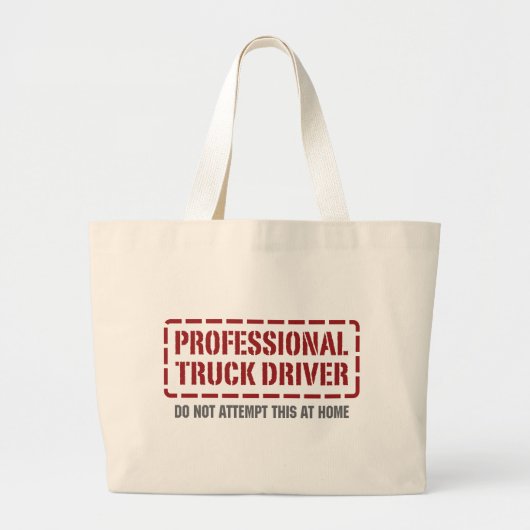 Professionele vrachtwagenchauffeur grote tote bag (Voorkant)