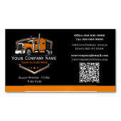Professionele vrachtwagentransportbedrijf QR-code Magnetisch Visitekaartje (Voorkant)