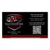 Professionele vrachtwagentransportbedrijf QR-code Magnetisch Visitekaartje (Voorkant)