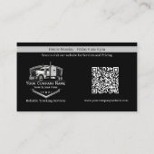 Professionele vrachtwagentransportbedrijf QR-code Visitekaartje (Achterkant)