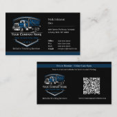 Professionele vrachtwagentransportbedrijf QR-code Visitekaartje (Voorkant / Achterkant)